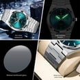 thumbnail image 3 of Reloj de Cuarzo para Hombre, Caja de 44 Mm, Pantalla de Fecha y Día, Luminoso, Correa de Acero Inoxidable, Reloj de Pulsera Impermeable, 3 of 7