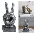 thumbnail image 3 of Escultura con gesto de dedo de la mano, adorno, figurita, estatua, gabinete, decoración de escritorio segundo, 3 of 8