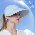 thumbnail image 4 of Hunpta Sun Hats For Women Summer Sun Hat Outdoor Riding Face Covering Solid Color Mask Sun Hat, 4 of 5