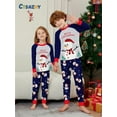 thumbnail image 4 of WIBACKER Kids Christmas Snowman Pajamas Long Sleeve Holiday Pjs Set Toddler Boys Girls Xmas Jammies 2-14 Years, 4 of 12