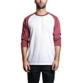 thumbnail image 6 of Victorious Men's Baseball T-Shirt TS900 - WHITE/BURGUNDY - Large, 6 of 6