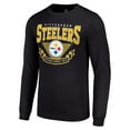 thumbnail image 2 of Men's Starter Black Pittsburgh Steelers '80s Inspired Team Logo Long Sleeve T-Shirt, 2 of 3
