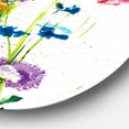 thumbnail image 2 of Designart « Aquarelle Indigo, Verte et Jaune » Art Mural Rond en Métal Style Ferme, 2 of 3