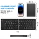 thumbnail image 2 of Mini Teclado Inalámbrico Bluetooth Plegable (Sincroniza Hasta 3 Dispositivos), Teclado Plegable Portátil para Android , Negro, 2 of 5