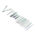 thumbnail image 1 of Manicure Set, 16 Pcs Nail Care Tools Beauty  Eyebrow Scissors Ear Spoon Storage Bag Nail Clippers, 1 of 8