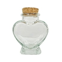 Heart Shape Glass Favor Storage Jars Bottle Containers With Cork