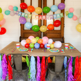 thumbnail image 2 of Rainbow Party Fringe Table Skirt - Party Supplies - 1 Piece, 2 of 3