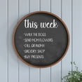 thumbnail image 3 of HBCY Creations 18" Round Rustic Wood Framed Wall Mounted Magnetic Chalkboards with Eraser and Chalk, 3 of 8
