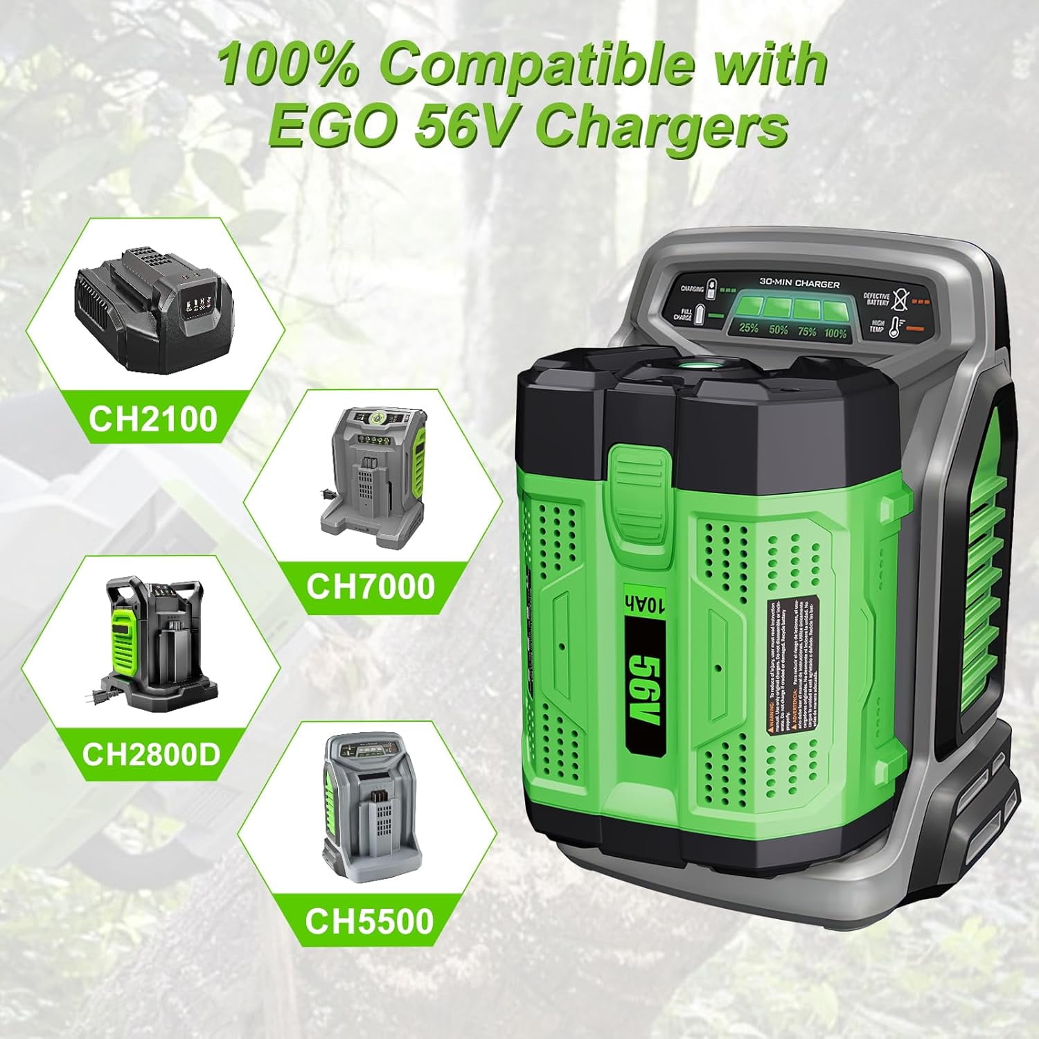 10000mAh 56 Volt High Capacity Replacement for EGO Battery 56v 10ah BA5600T BA1400T BA4200T BA2240 BA2800 BA1120 BA2800T BA3360T BA6720T