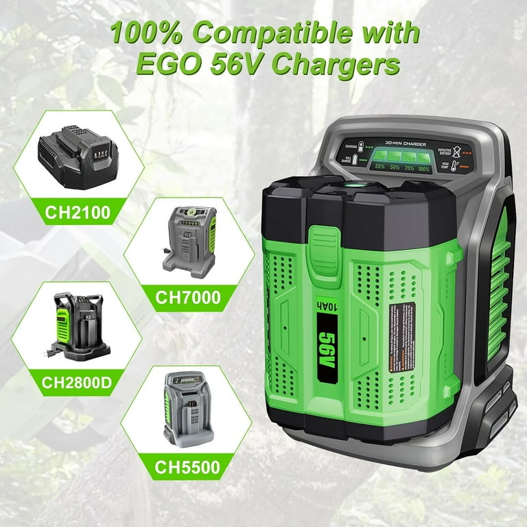 Replacement Battery For EGO 56V Tools – 10000mAh 10Ah High Capacity, Compatible With BA5600T, BA1400T, Mowers & Blowers