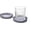 Bd-grey-2pcs, variant on 2Pcs Clear Round Crystal Glass Drink Coasters Cup Mats for Coffee Tea Wine Bottle Table Decor for Bar Kitchen Dining Restaurant