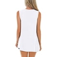 thumbnail image 4 of Txlixc, camisetas sin mangas salvajes a la moda para mujer, chaleco sin mangas con cuello en V y costuras de encaje, camisetas sueltas informales de verano para verano Txlixc  Moda, 4 of 5