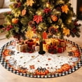 thumbnail image 2 of Fall Tree Skirt,Pumpkin Pattern Circular Christmas Tree Base Decorative Cover for Home Seasonal Decor Livingroom Holiday Styling, 2 of 6