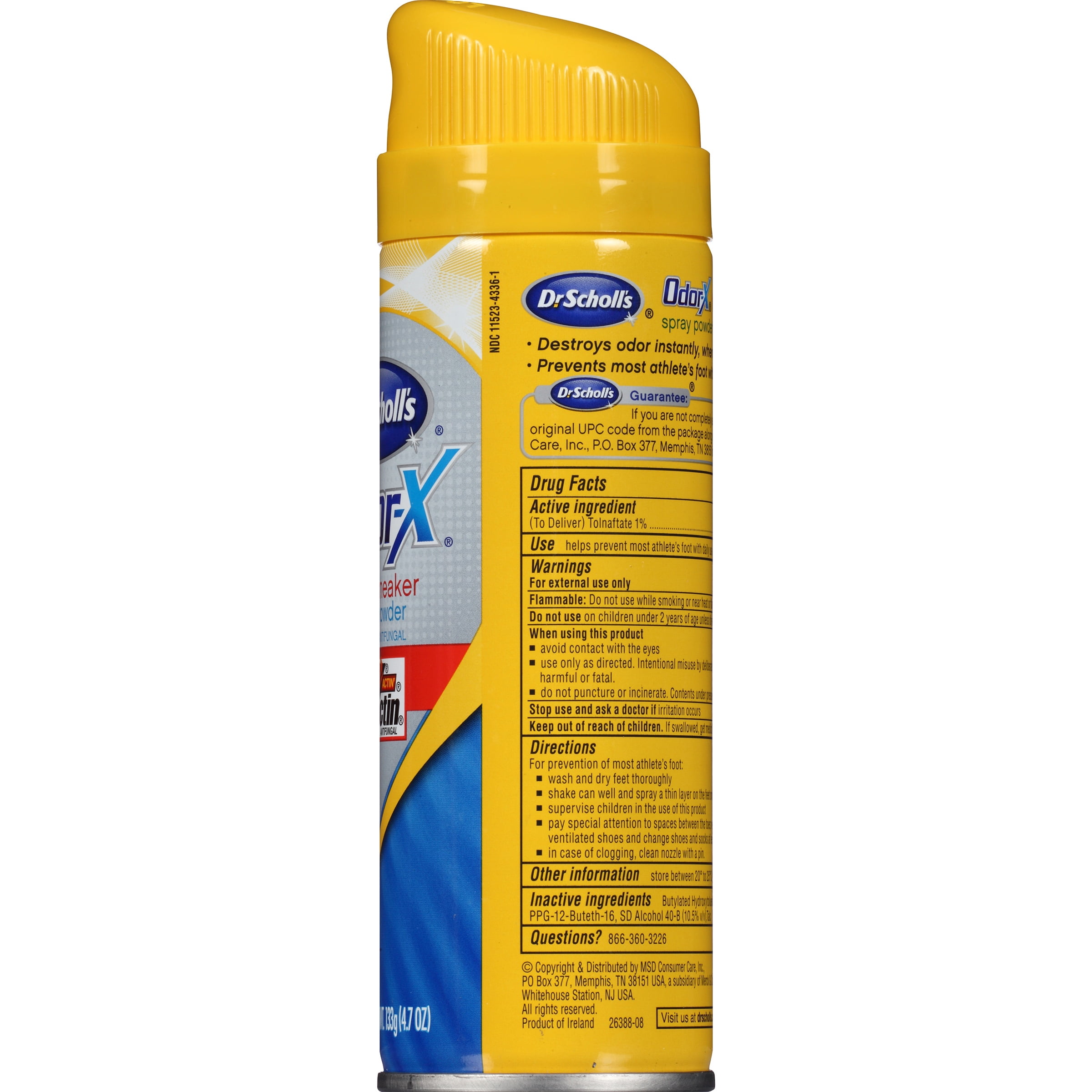 Dr. Scholl's Odor-X Foot & Sneaker Spray Powder, 4.7 oz