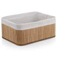 thumbnail image 1 of Bouclair Natural Rectangular Bamboo Basket with Lining, 1 of 2