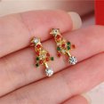 thumbnail image 3 of Pendientes de Navidad de dibujos animados de moda para mujer Pendientes de campana de Santa Wmkox8yi sjalhkljlk4520, 3 of 3