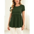 thumbnail image 2 of Women's Maternity Clothes Short Sleeve Nursing Tops Breastfeeding Shirts 3-Pack, 2 of 7