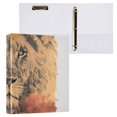 thumbnail image 3 of Lion Head Trees 3 Ring Binders 1.5 inch Hardcover File Folders with Interior Pockets A4 Size Organizer for School Office Hospital, 3 of 8
