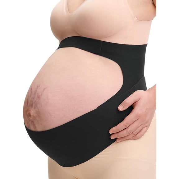 Breathable Maternity Support Belt, Pregnancy Belly Band for Back, Waist & Pelvic Support (L)
