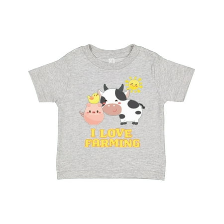 

Inktastic I Love Farming- Farm Animals Gift Toddler Boy or Toddler Girl T-Shirt
