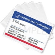 Bulk 25 Pack - Premium Medicare Card Protector Sleeves - Durable 2 ⅜ X 3 ⅜ Business Card Holders - Clear Plastic Covers for Insurance & Social Security Metro & License or Credit Cards by Specialist ID