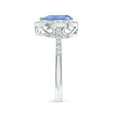 thumbnail image 3 of Angara Natural 1.3 Ct. Tanzanite with Diamond Halo Ring in 14K White Gold for Women (Ring Size: 11.5), 3 of 9