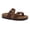 Brown, variant on Women’s Cork Footbed Sandals – Double Buckle Slip-On with Toe Loop, Comfortable Summer Slide Sandals for Walking & Casual Wear