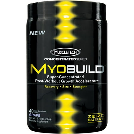 MuscleTech Concentrated Series MyoBuild Super Concentrated Post-Workout Growth Accelerator Grape Dietary Supplement Powder, 0.71 lbs