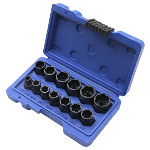 Amdohai 13PCS Bouchon d'impact & Enlèveur d'écrou Set Bolt Extractor Removal Tool Set avec boîte de stockage