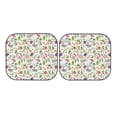 thumbnail image 3 of Uemuo Rabbit And Butterfly Printed 2 PCS Car Windshield Sun Shade, Auto Sun Heat and UV Rays Blocker, Foldable Automotive Front Window Sunshade Protector, 3 of 7