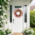 thumbnail image 6 of Eguiwyn Decorative Wreath Red Rose Valentine Wreath 20" Artificial Flower Wreath Wildflower Flower Wreath for Front Door Wall Wedding Anniversary Valentine's Day for Lover, 6 of 9
