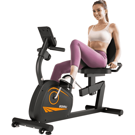 MITONOS TML-0462 Recumbent Stationary Exercise Bike for Adults
