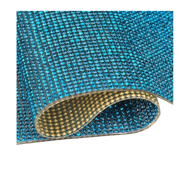 Cateissary Cinta de diamantes de imitación de cristal, accesorios de ropa, pegatina con aspecto brillante para teléfono de coche, azul pavo real, 6 Type2 NO2 Cateissary HA059970-29B