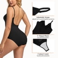 thumbnail image 4 of KIWI RATA Low Back Bodysuit for Women Plus Size Seamless Soft Shapewear Jumpsuit Thong Tank Top, 4 of 6