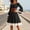 Black, variant on Blmnix Peplum Women Dresses Halloween Dresses Vintage Dress Corset Dress Under Dresses Blue Boat Neck Mid-Length Long Sleeve Adjustable Waist Summer Dress XXXL