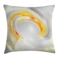 thumbnail image 1 of Grey and Yellow Throw Pillow Cushion Cover, Abstract Modern Futuristic Wavy Image Ombre Design Art Print, Decorative Square Accent Pillow Case, 24 X 24 Inches, Black Marigold and Grey, by Ambesonne, 1 of 2