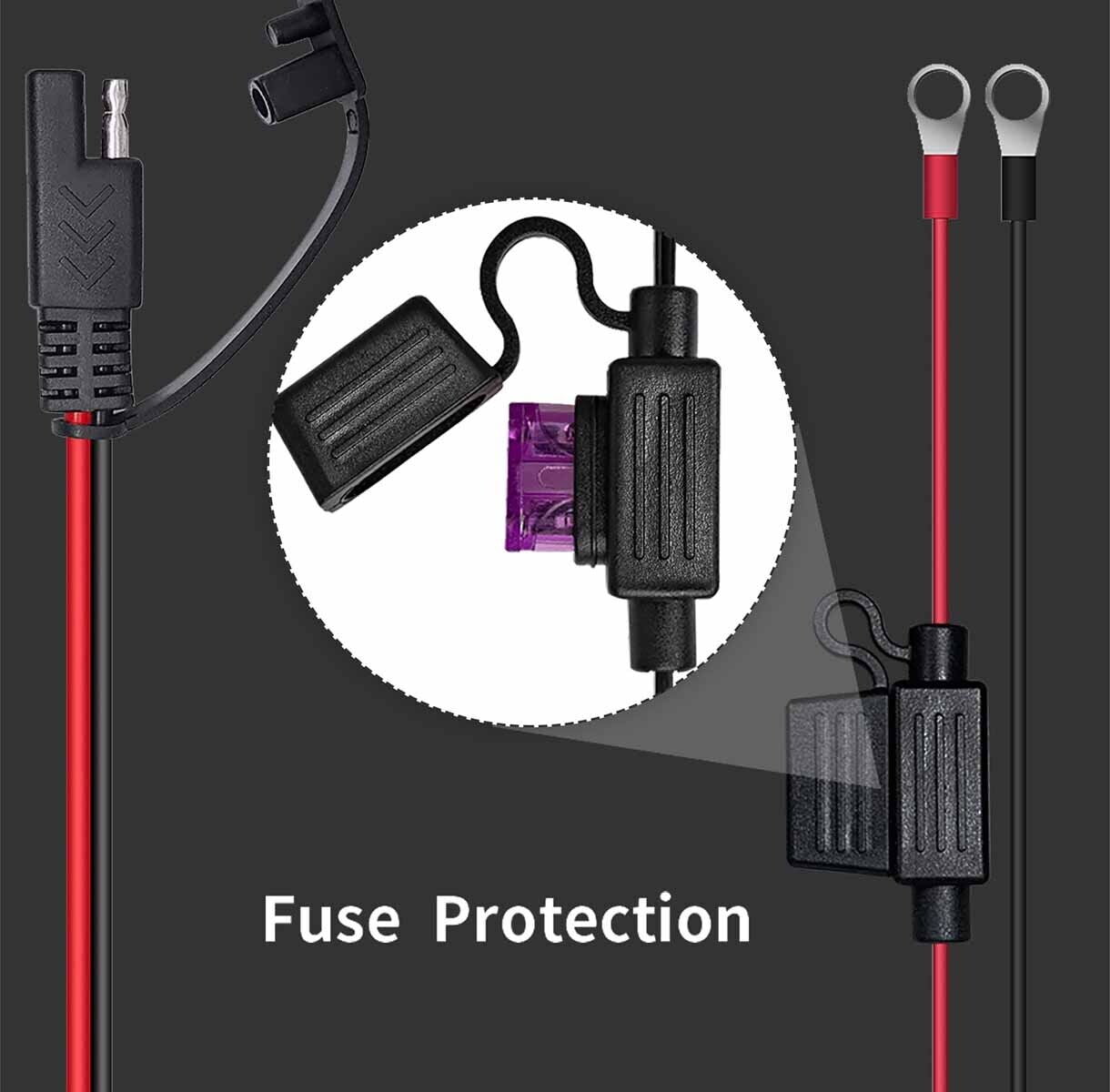 Universal AWBEEPZ1-1 Battery Charger Maintainer 1.5A 6V/12V/14.4V for Lead Acid LiFePO4 Batteries