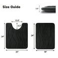 thumbnail image 5 of ChakmeOne Bathroom Rugs Sets 2 Piece, Black Bathroom Rug Soft Absorbent Microfiber Bath Mats and U-Shaped Contour Toilet Rug, Non-Slip Machine Wash Dry for Floor Tub and Shower, 5 of 12