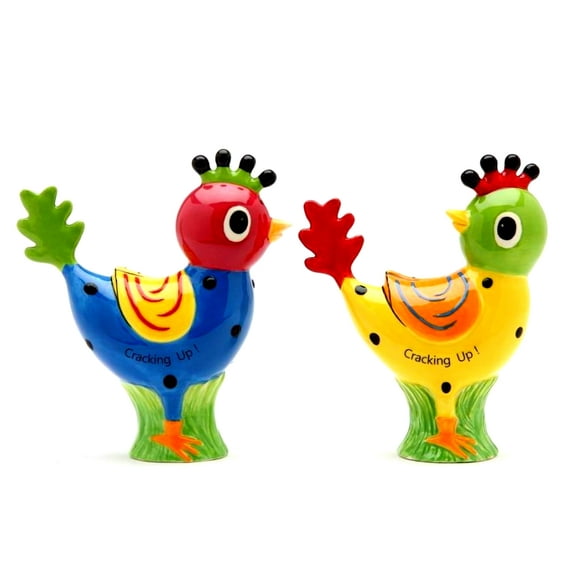 Giggle Feathers - Polka Dots Chicks  Salt & Pepper Shaker By Robin Roderick 