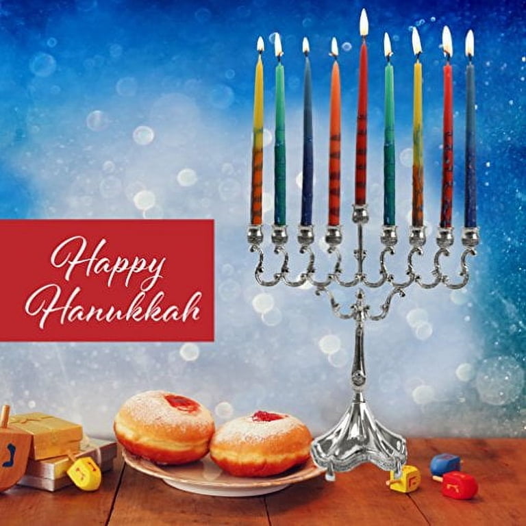 Ner Mitzvah Multicolor Beeswax Hanukkah Candles, 45-Pack photo 2