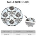 thumbnail image 6 of Round Picnic Table Cloth 100% Waterproof & Oil Proof, Elastic Fitted Table Cover for 36"-44" Round Tables, for Dining, Camping, Outdoor, 6 of 7