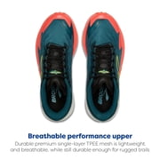 Brooks Men's Catamount 4 Speed Trail Running Shoe - Legion Blue/Celestial/Flame - 10 Medium