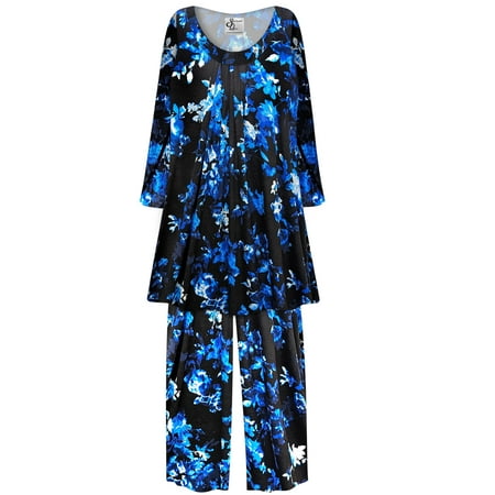 

Plus Size 7x Petite Nightgowns for Women Sleepshirt Long Sleeve Pajama Soft Sleep Dress Blue Eden Night Print Loungewear
