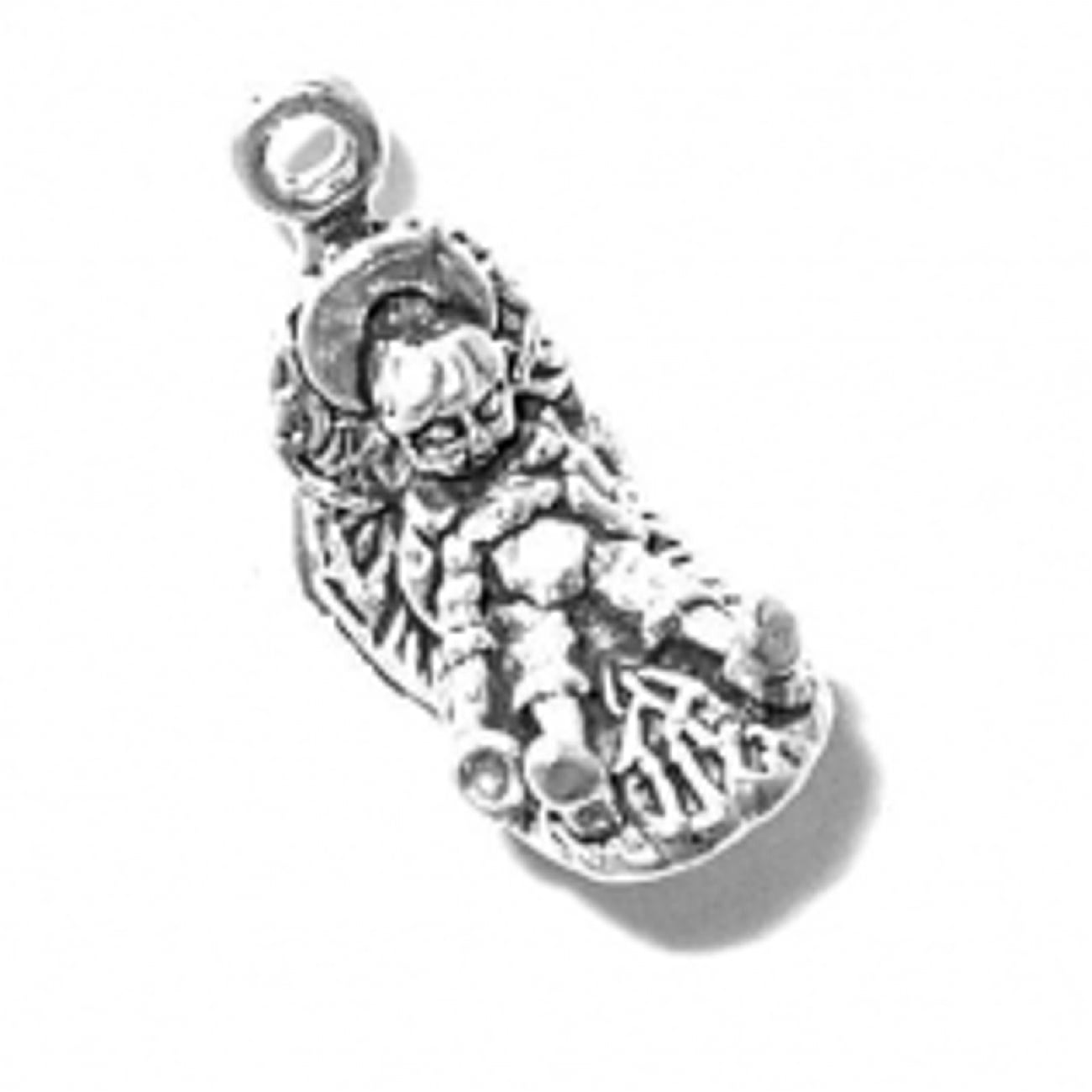Sterling Silver Girls .8mm Box Chain 3D Little Girl Holding A Lamb Pendant Necklace