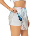 thumbnail image 5 of Rocae Butterfly In Blossoms Zen for Women's Athletic Shorts Quick Dry Workout Hiking Shorts With Pockets for Running, Yoga, Gym, Sports X-Large, 5 of 9