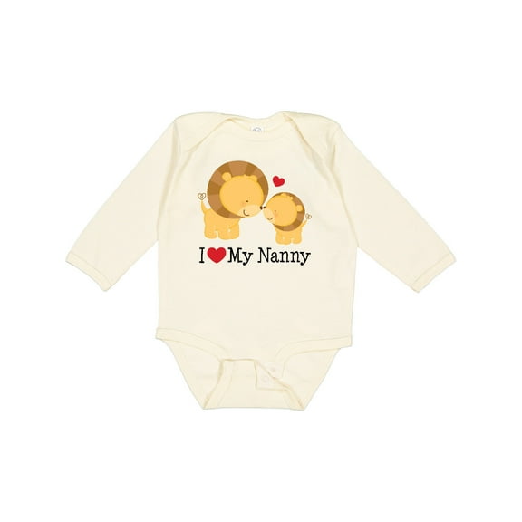 Inktastic I Love My Nanny Boys or Girls Long Sleeve Baby Bodysuit