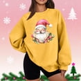 thumbnail image 2 of Lorytime Christmas Oversized Sweatshirt for Women Santa Claus Plush Shirt Crew Neck Long Sleeve Pullover Loose Tops, 2 of 5