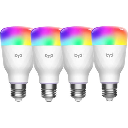 

LED Smart Light Bulb 60W Equivalent A19 LED Wi-Fi Smart Bulb RGBW Color Changing Bulb Work with Apple HomeKit Alexa & Google Assistant SmartThings Razer Chroma 4 Pack