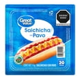 thumbnail image 1 of Salchicha con pavo Great Value 20 pzas 1 Kg, 1 of 5