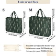 thumbnail image 2 of FORMRS Womens Corduroy Tote Bag Crossbody Shoulder Handbag with Pocket, Dark Green Plants, 2 of 7